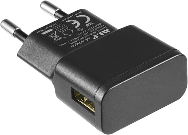 5V 1A 5W AC/DC USB-oplader strømadapter til IP-kameraer, tablets, MP3-afspillere, e-læsere, smartphones, elværktøj osv., sort