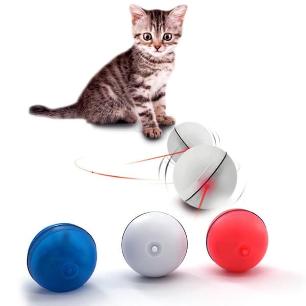 Elektrisk laserball for kjæledyr (hvit)
