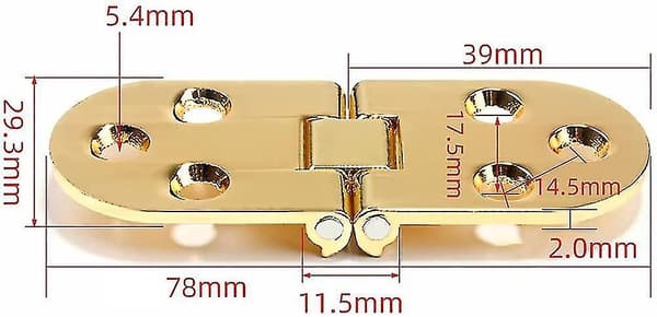 Foldbare Hængsler, 180 Grader Tykkere, Hængsler Hardware Foldbar Adgang Sølv
