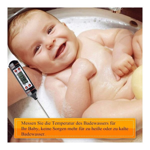 Husholdningstermometer Elektronisk Digital Madtermometer Sort (-50℃～300℃)