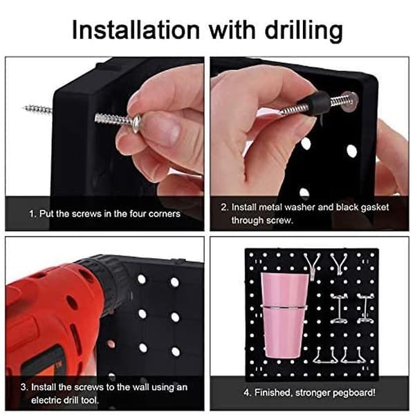 Wall Control Pegboard Rack Horisontal Pegboard - Nem at Installere Pegboards S grey