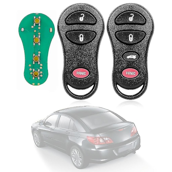 3 Knappar för Dodge-Chrysler 1998-2004 GQ43VT17T för Smart Fjärrkontroll för Nyckelbricka 3/4 Knappar