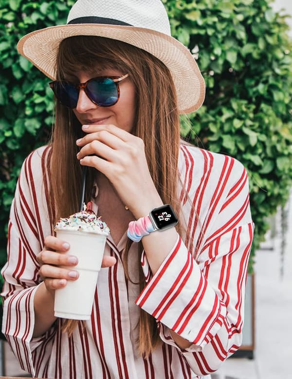Scrunchie-rem for Apple Watch-remmer - Rem i trykt stoff