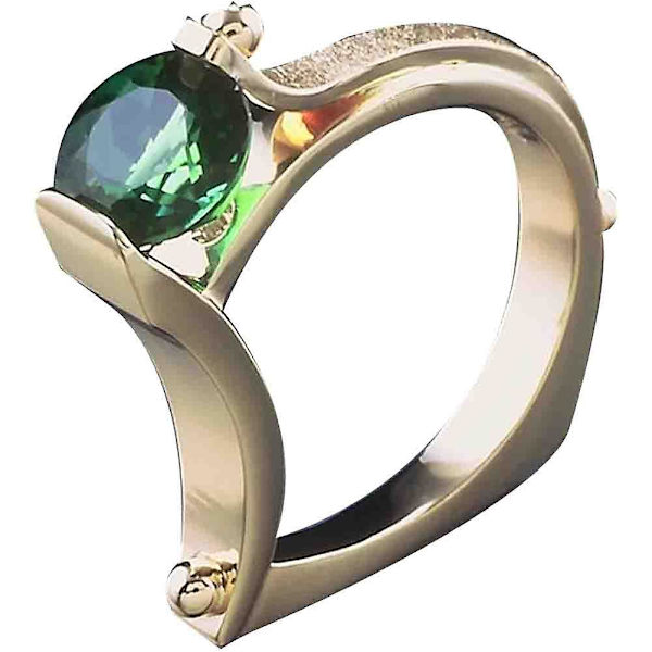 Mode Kvinnor Kubisk Zirkonia Inlagd Geometrisk Finger Ring Fest Smycken Present 3 US 9