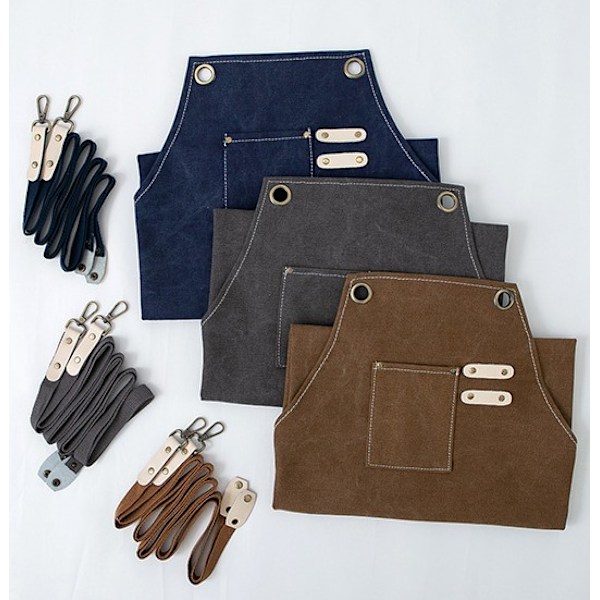 Justerbar Heavy Duty Vandtæt Canvas Arbejdsforklæde til Ingeniør, Tømrer, Barber, Køkken, Have, Keramik, Værksted,