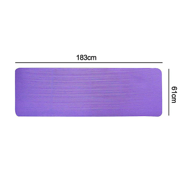 Jooga-matto, liukumaton harjoitusmatto, mattoharjoitusmatto kantohihnalla naisille joogalle, pilatesille, meditaatiolle, kotikuntosalille, lattiaharjoitteluun Purple
