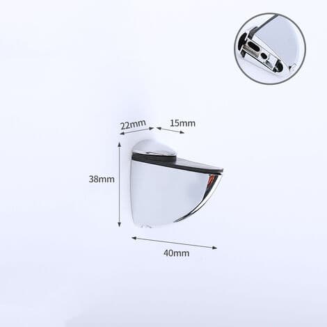 4 stk. glasclips, glasholdere til badeværelse og køkken, hardware tilbehør, clips-område er 8-18mm.