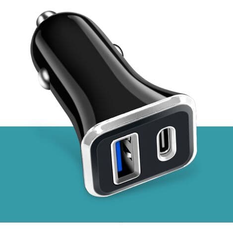 12W billader PD + dobbel USB-port billader 2.4A dobbelport billader