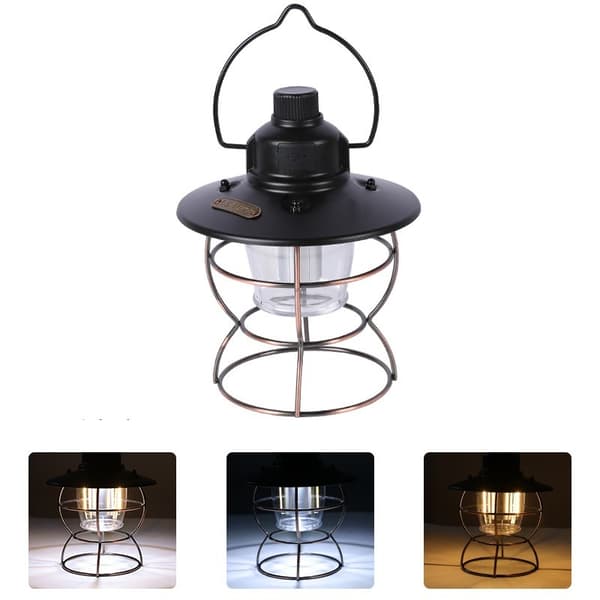Bærbar Multifunksjonell LED Telteltlys for Camping (Aprikos)