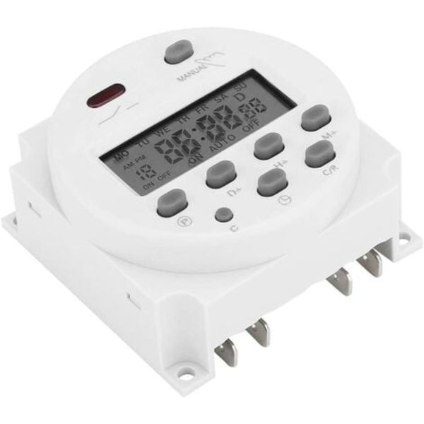 110V Timer Switch Digital Elektronisk LCD Tidrelæ Switch Programmerbar LCD Digital Mikrocomputer Mini Kontrol Strøm Tim