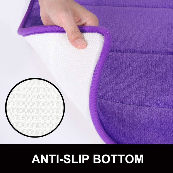 Badematte, sklisikker dusjmatte, absorberende myk mikrofiber langflor badematte, teppe for bad og soverom, maskinva