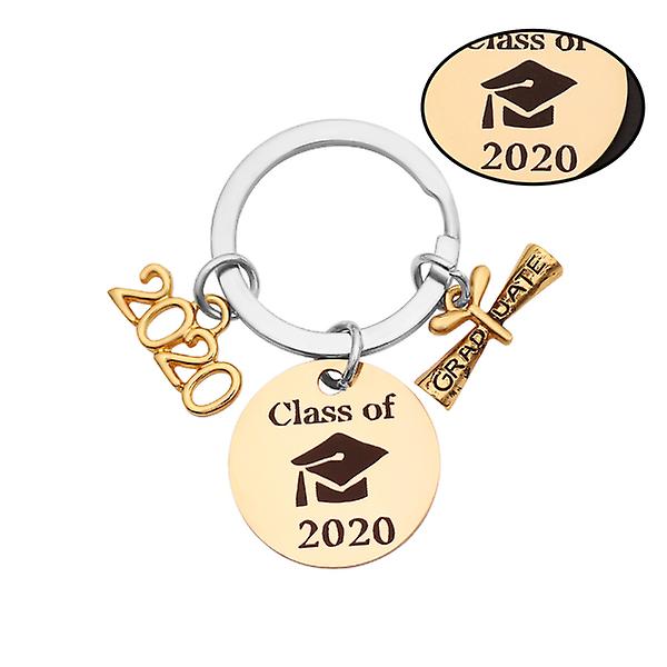 2020 Graduation Key Ring Rostfritt stål Hängande nyckelring Graduate Gift