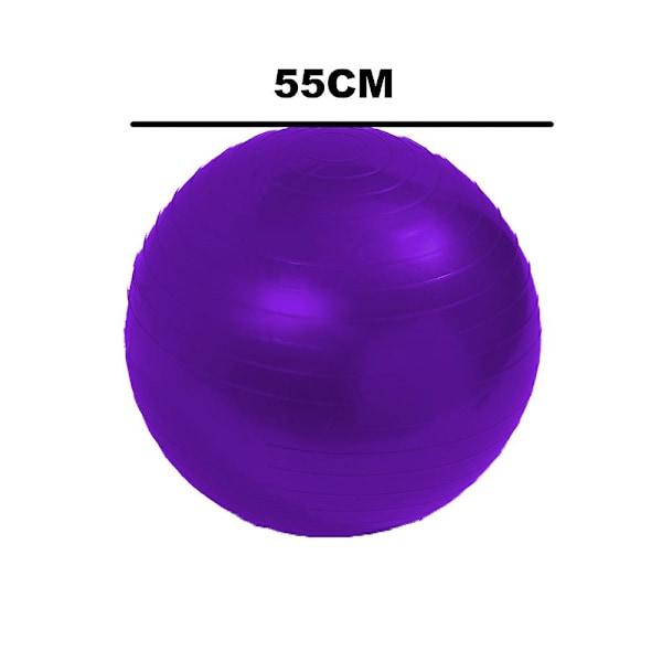 Stabilitetsbold, Yogabold, Fysisk Kernetræning, Balance Purple 55Cm