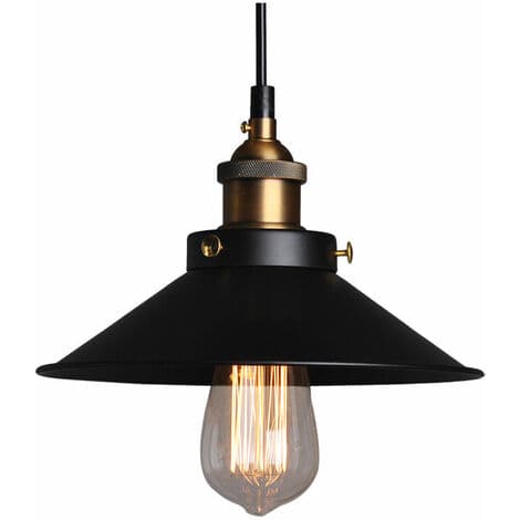 Blank industriel loftslampe, egnet til E27 pære