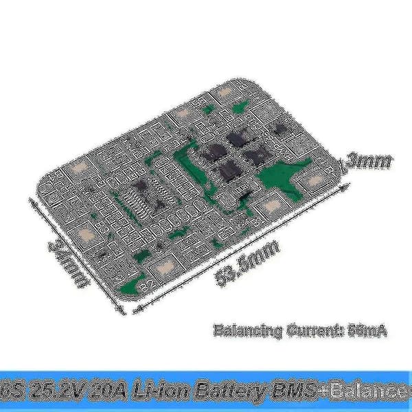 6s 25.2v 20a Bms Lithium Batteri Board Med Balancering Til 25v Skruetrækker Og 24v Batteripakke Brug