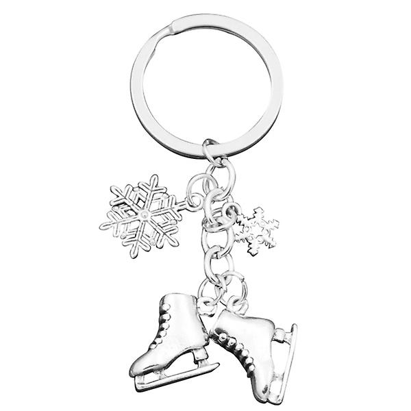 Skridskor Snow Key Rings Creative Keychain Bag Hängande Ornament Keychain hänge