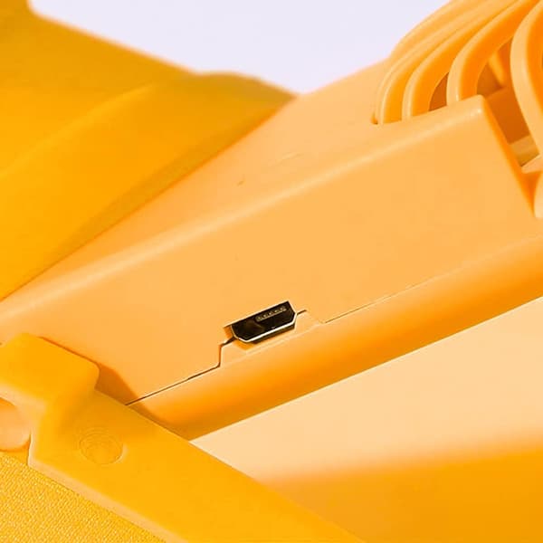 Gul-28*28cm-Solhatt for kvinner med USB-vifte, tom topp solhatt