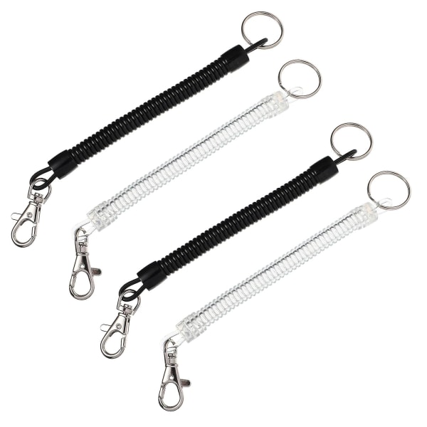 4pcs Lanyards Spring Coil Lanyard Spring Lanyard Keychain Lanyard For Sports Outdoor