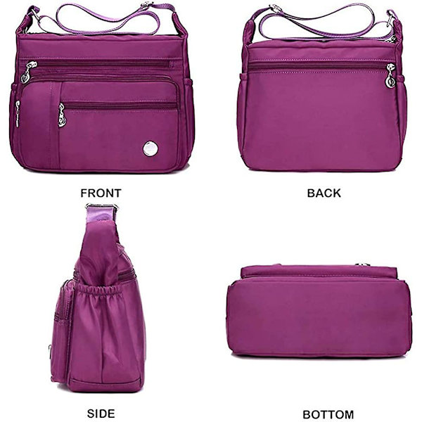 Damväska med axelrem Rymlig Väska med Flera Fack Dam Crossbody Handväska Mode Tote Övre Handtag Satchel A916-1171 Red
