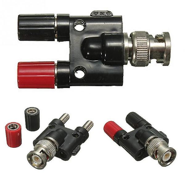Bnc hann til dobbelte bindende stolper bananplugg test adapter1pcs