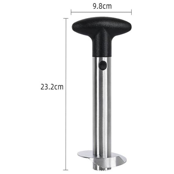 Ananasudkerner i rustfrit stål – Skarpt blad til frugtringe – Ergonomisk design for nem brug