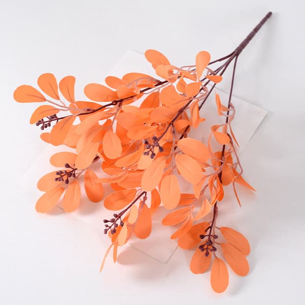 2 kpl oranssia jujube-lehden simulaatio vihreä kasvikimppu,