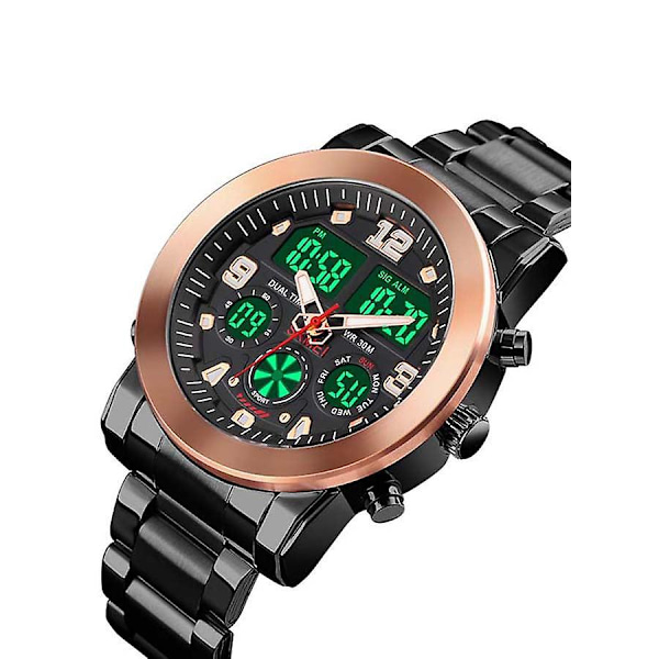Herr 1642 Multifunktionell Snygg Mode Oem Friluftsur Klocka Dubbel Tid