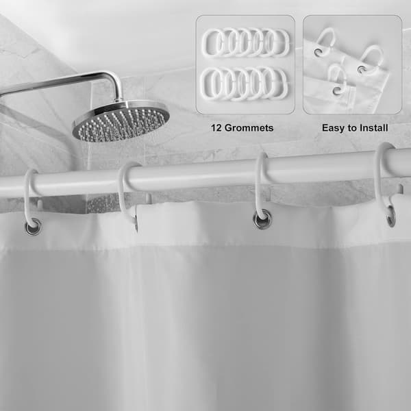 Snabbtorkande duschdraperi, maskintvättbar vattentät polyester