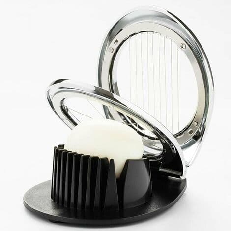 Oppvaskmaskin-sikker 304 rustfritt stål hardkokt eggekutter, 2 i 1 eggekutter, profesjonell eggekutter for egg, kiwi, S
