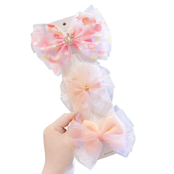 3/4 st Barn Japanska Rosett Hårband Söt Hår Rep Charmig Web Celebrity Hår Ponytail Elastisk 9