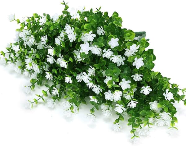 Konstgjorda Buxbombuskar för Utomhus, UV-Resistenta, 4-pack