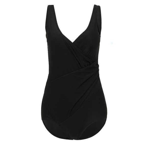 Kvinnors Vadderad Wrap Baddräkt Monokini En Delig Baddräkt Badkläder Black L