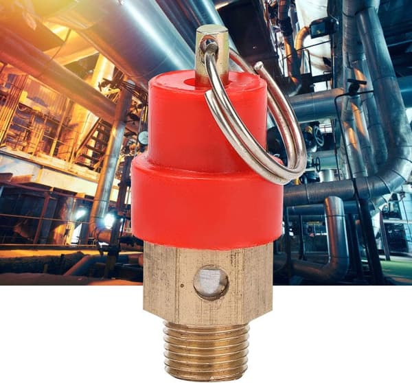Fjærbelastet sikkerhetsventil, 3 stk, 8KG messing luftkompressor sikkerhetsventil regulator (G1/4 tomme)