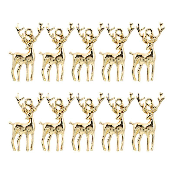 12 st julmotiv Charm i legering, hjortfigur, jul-DIY-charm