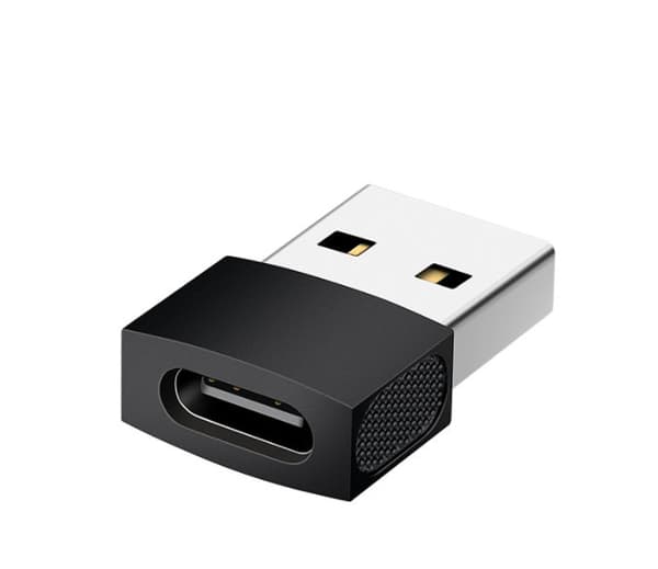 Type C til USB3.0 hunnadapter, USB2.0 til USB-C mobiltelefonadapter, adapter ((sinklegering) C hunn til USB2.0 hann (svart))