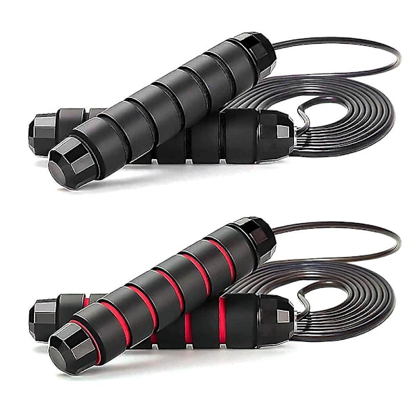 Hoppetov, Kuglelejer Tangle-fri Hurtig Hastighed Kabel Springtov, Justerbare Springtov Black   Black Red