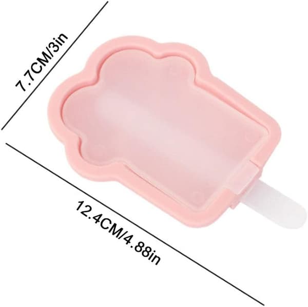 3 stk. (grønn+blå+rosa) Kattekloformet iskremform, silikon