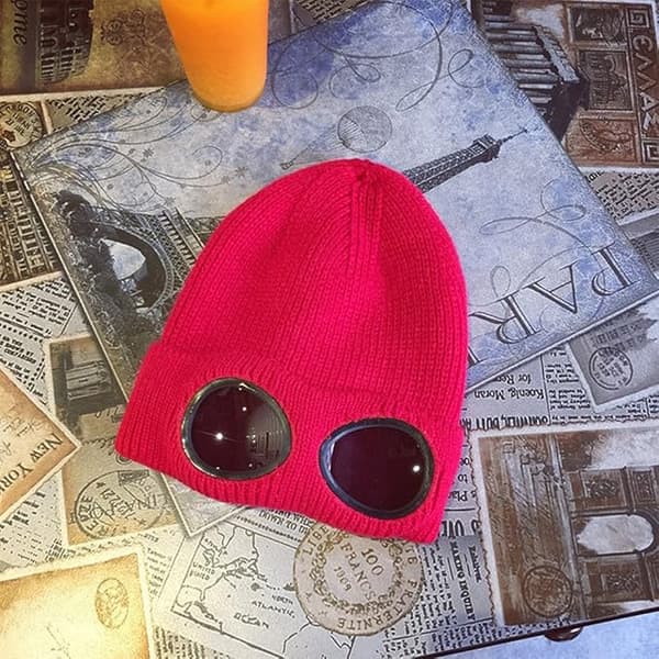 Unisex Ullstickad Glasögonmössa, Varm Vintertrendig Hatt