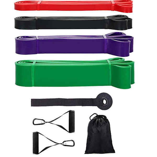 Pull Up Assist Bands 4-pack Motståndband Mobilitet och Styrketräning Perfekt för Vikter, Hantlar, Kroppssträckning, Styrketräning