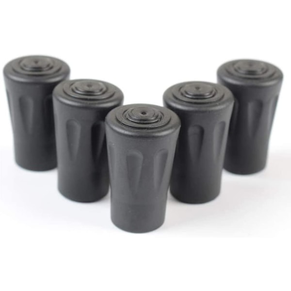 10 stk. Vandrestok Sort Gummi Dæksler Anti-slip Gummi Stang Udskiftningsspids Til Stang Klatring Vandreture