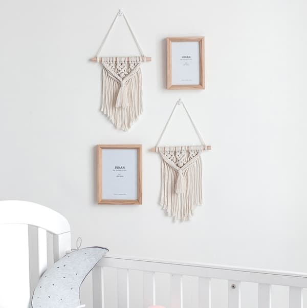 Soverom håndvevd mini veggteppe 20*39cm,