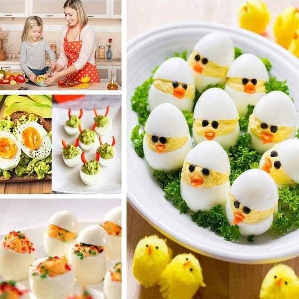 enkel förpackning + 6 färger livsmedelsklassad silikon silikon äggkokare utan skal mjukkokta ägg lämplig för hemmet, i
