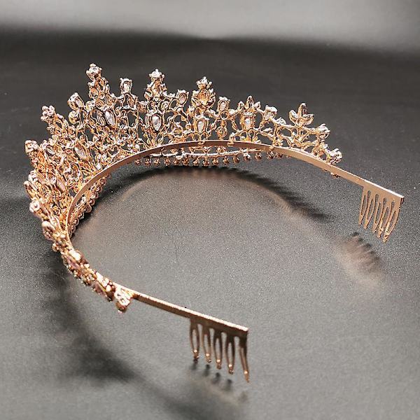 Krone Ornament Brude Bryllup Tilbehør Enkel Legering Diamant-besat Brudekjole Smykker