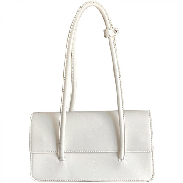 Dame Satchel Læder Tote Taske Fashion Dame Skuldertaske (hvid)