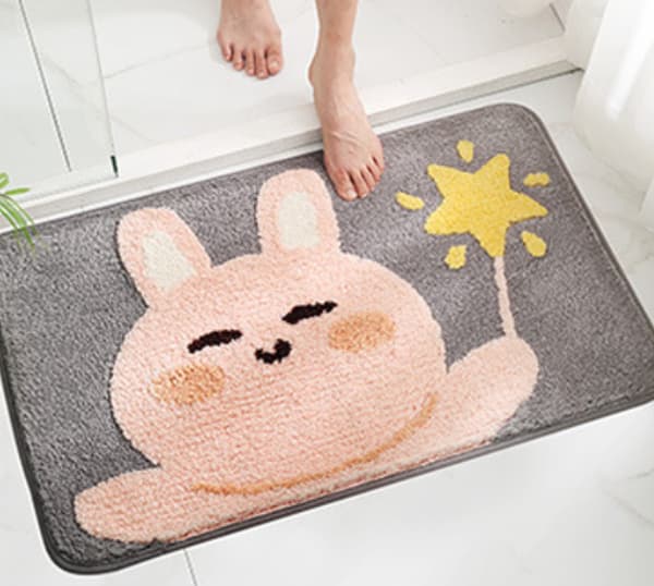 40*60cm Cartoon Star Rabbit Bathroom Non-Slip Floor Mat,