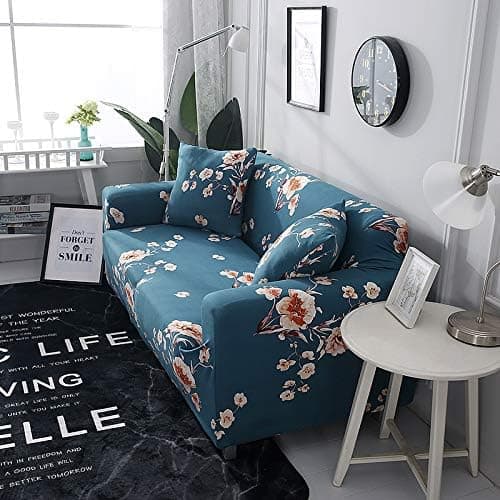 Tryckt sofföverdrag stretch sofföverdrag sofföverdrag för 2-sits soffa och loveseat med två gratis örngott 11#(2-sits/Loveseat)