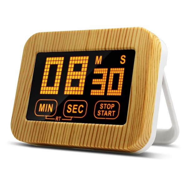 Upplyst Köktimer, Magnetisk Timer, Pekskärm Digital Timer, Kraftfull Nedräkningstimer med LCD-pekskärm, Magnetisk Timer för Kök, Sho