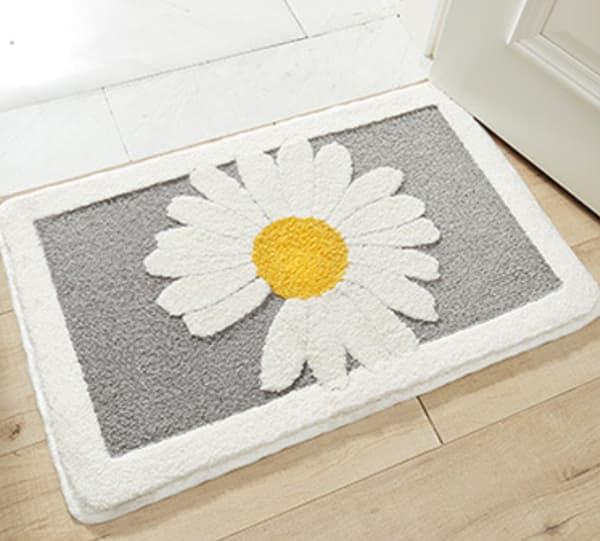 Daisy-moon grå 40*60cm tjock badrumsmatta halkfri,