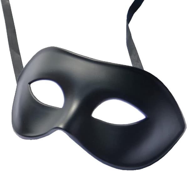 Burlesque Bal Maskerade (sort One Size) 2* Herremaske Sort Mat