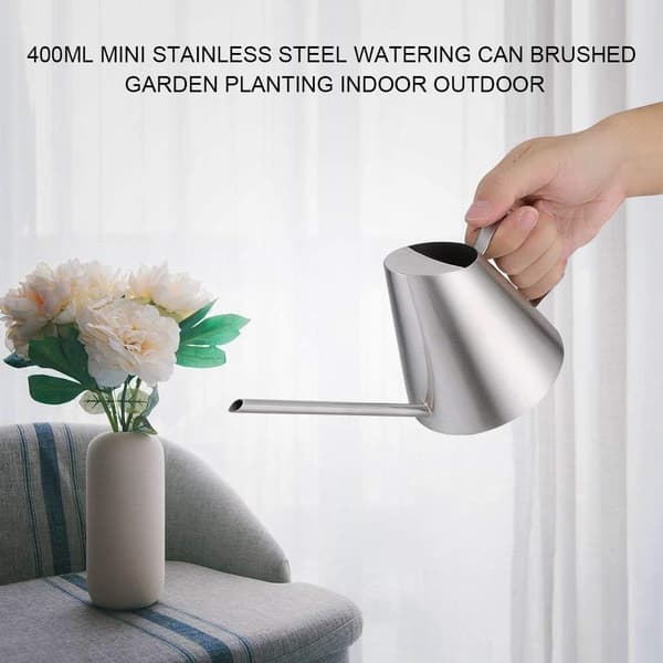 400 ml lang tut vannkanne i rustfritt metall (sandblåst)